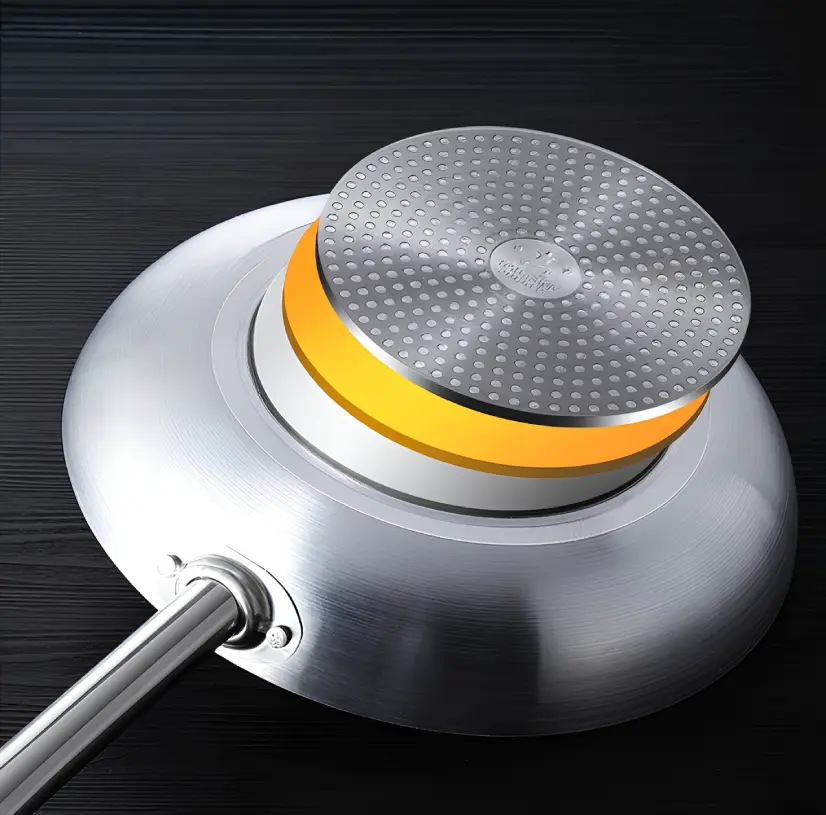 Induction-ready base of the ChronaFlex pan